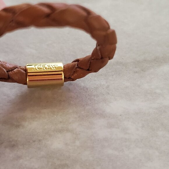 🌵 J.Crew Brown Braided Leather Ring Size 6 🌵 - Picture 3 of 4